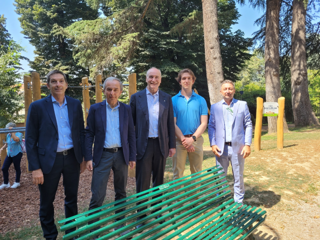 Il Sindaco incontra i vertici della Baratti & Milano nei giardini della Rocca