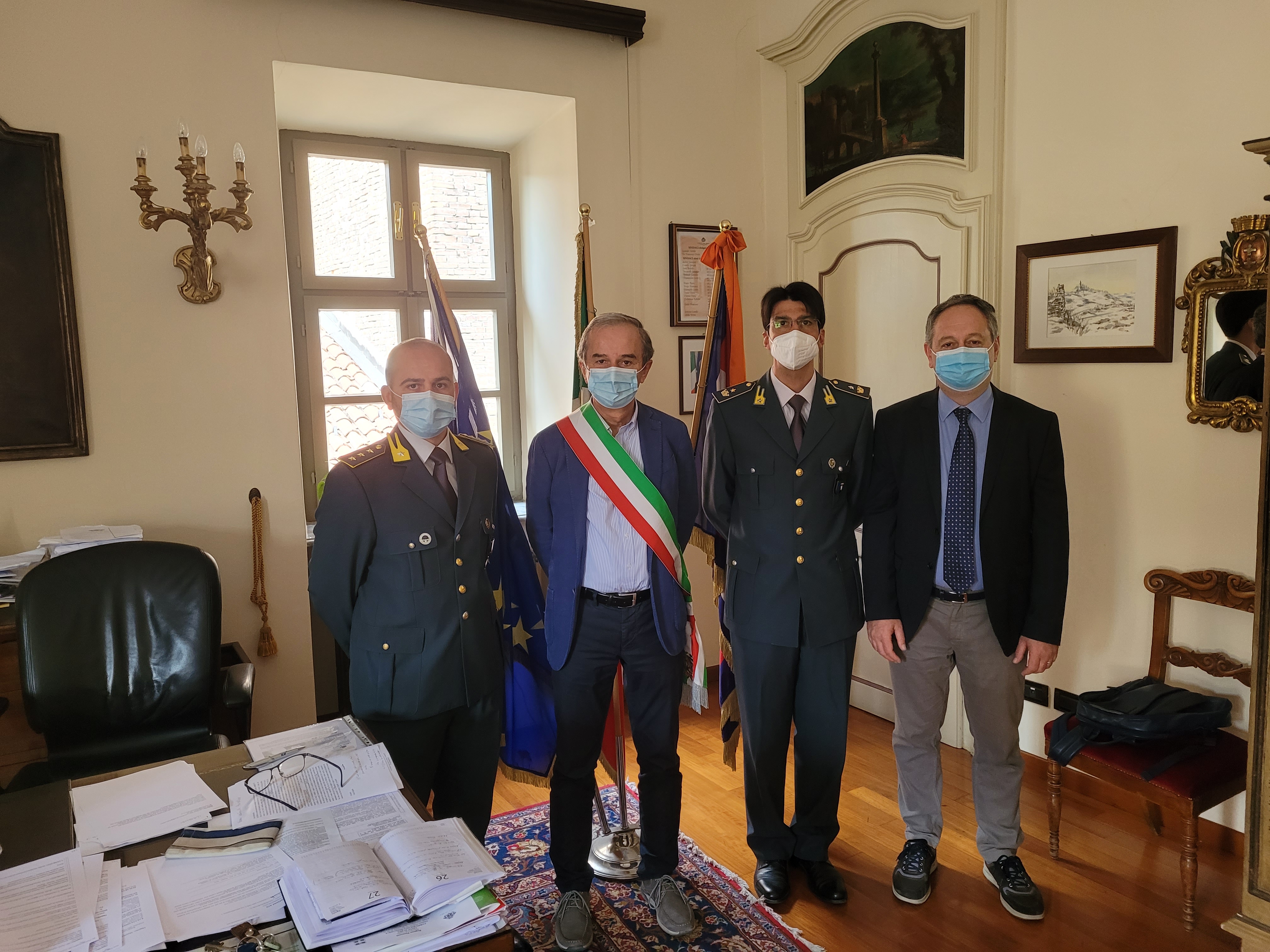 Il Sindaco saluta i vertici della Guardia di Finanza di Bra