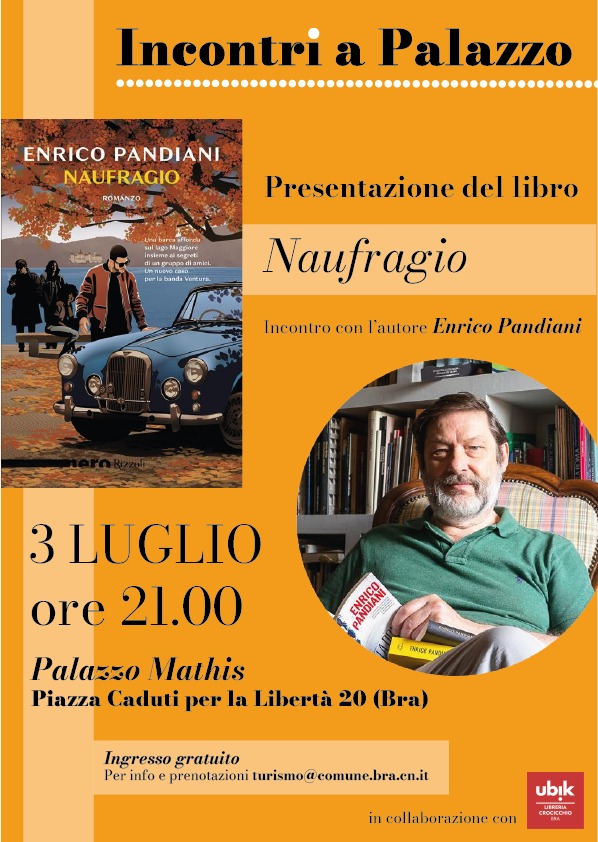 Incontri a Palazzo: il 3 luglio dialogo con l'autore Enrico Pandiani