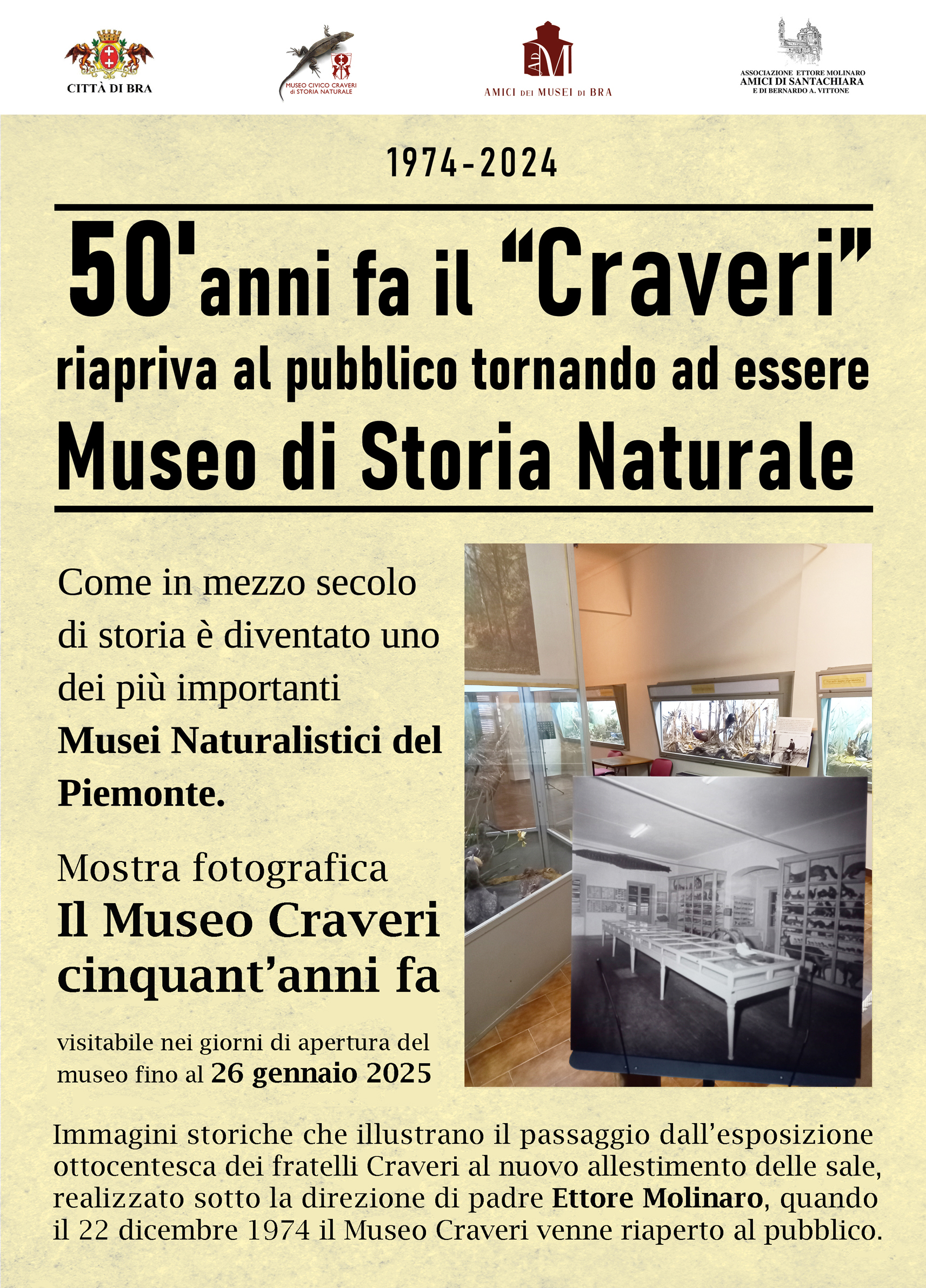 Una mostra fotografica celebra i 50 anni del Museo Craveri